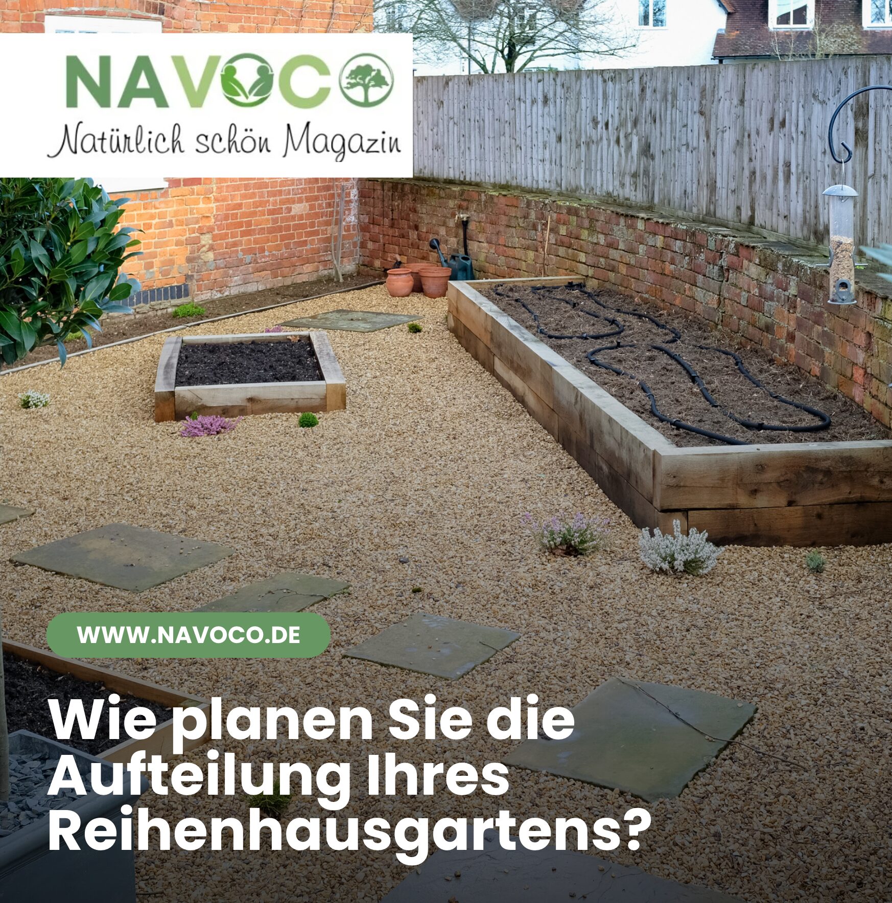 Wie planen Sie die Aufteilung Ihres Reihenhausgartens?