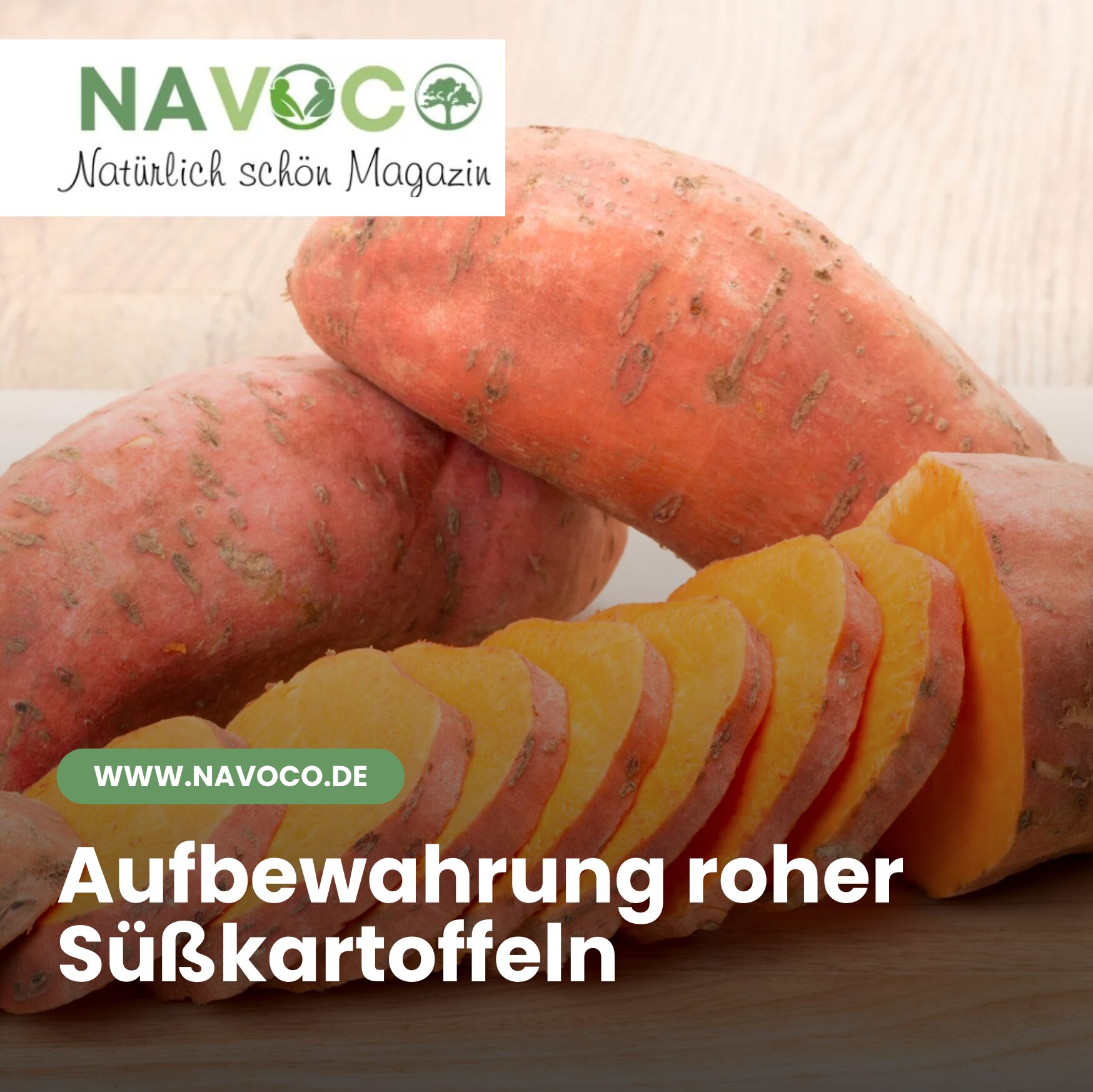 Aufbewahrung roher Süßkartoffeln