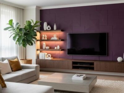 Wand Lila streichen Ideen für moderne Raumgestaltung mit Charakter