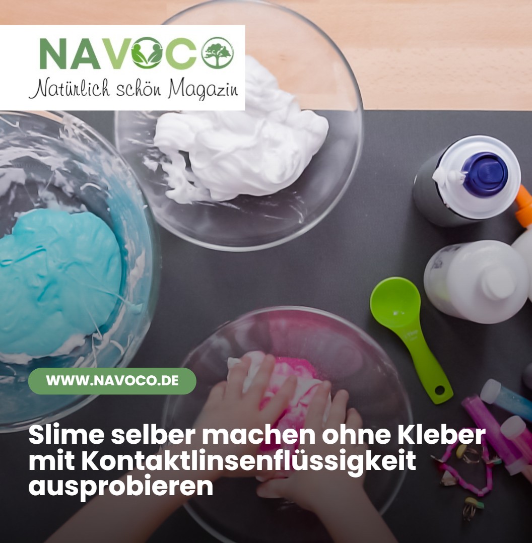 Slime selber machen ohne Kleber mit Kontaktlinsenflüssigkeit ausprobieren Slime selber machen ohne Kleber mit Kontaktlinsenflüssigkeit ausprobieren
