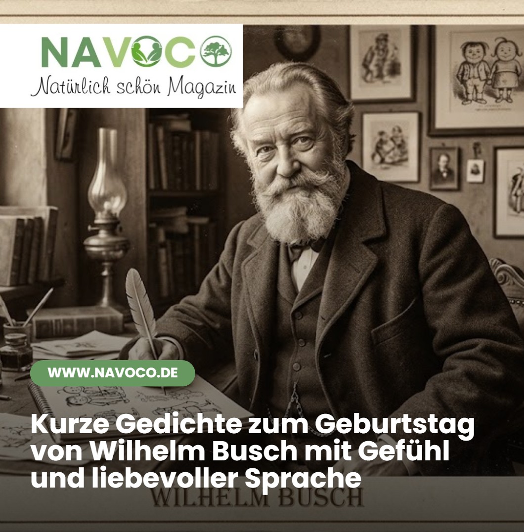 Kurze Gedichte zum Geburtstag von Wilhelm Busch mit Gefühl und liebevoller Sprache Kurze Gedichte zum Geburtstag von Wilhelm Busch mit Gefühl und liebevoller Sprache